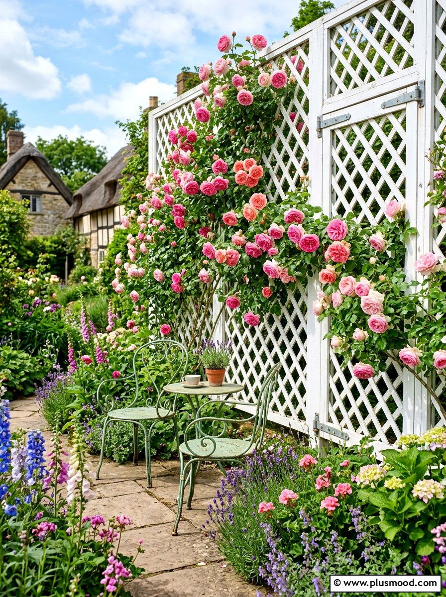 Lattice Trellis Wall - 25 summer patio wall decor ideas