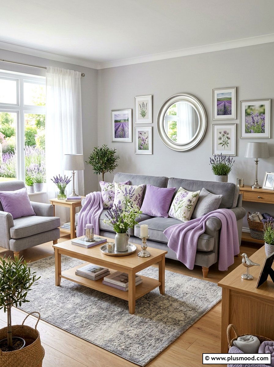 Lavender And Gray Living Room - 25 summer decor ideas for gray living room