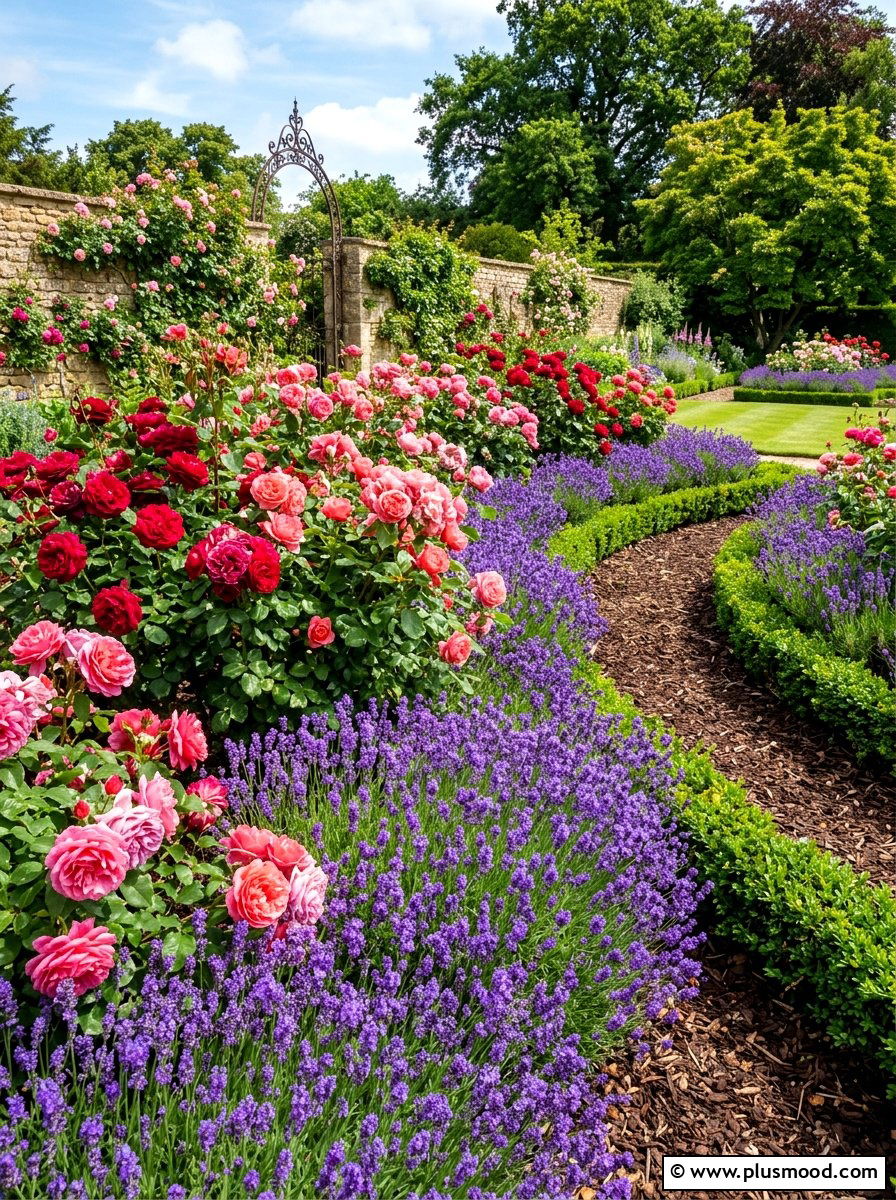 Lavender And Rose Garden - 25 summer lavender garden ideas