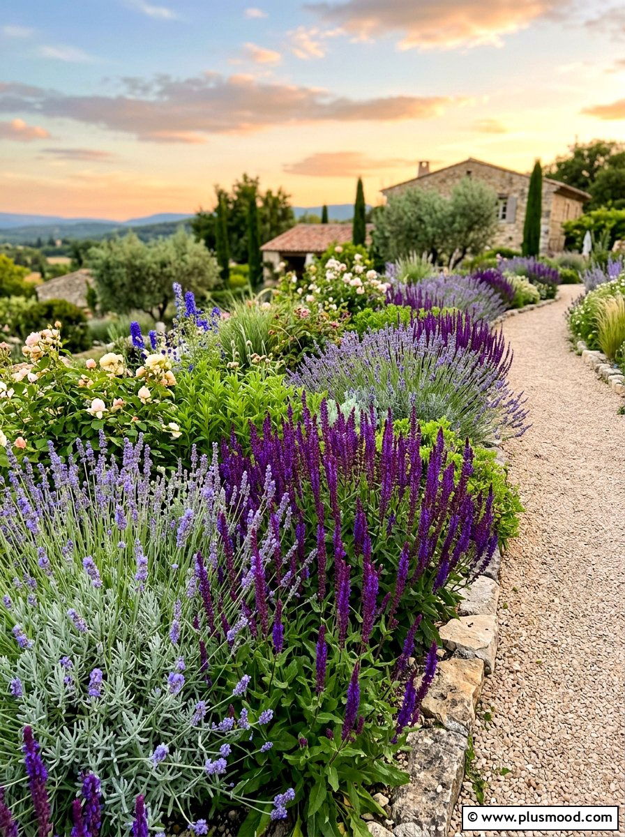 Lavender And Salvia Summer Border - 25 summer flower bed border ideas