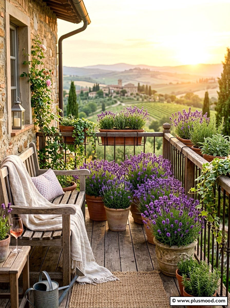 Lavender Balcony Garden Pots - 25 summer balcony garden ideas