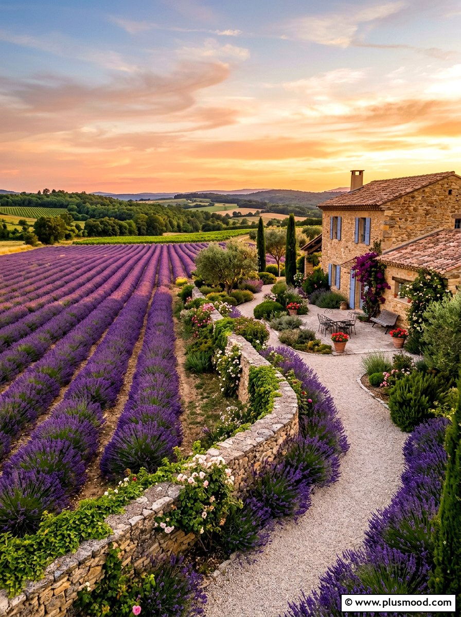 Lavender Field Farmhouse Garden - 25 summer farmhouse garden ideas
