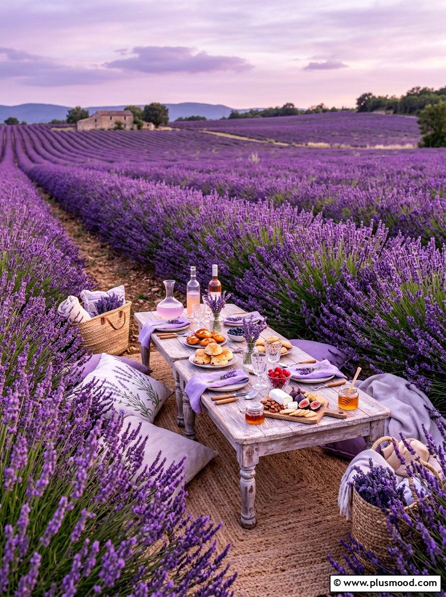 Lavender Field Picnic - 25 summer outdoor wedding shower ideas
