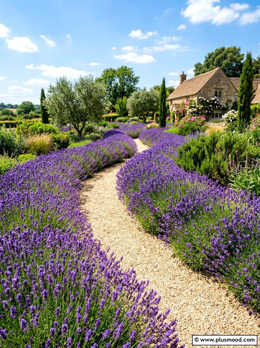Lavender Flower Bed - 25 summer English garden ideas