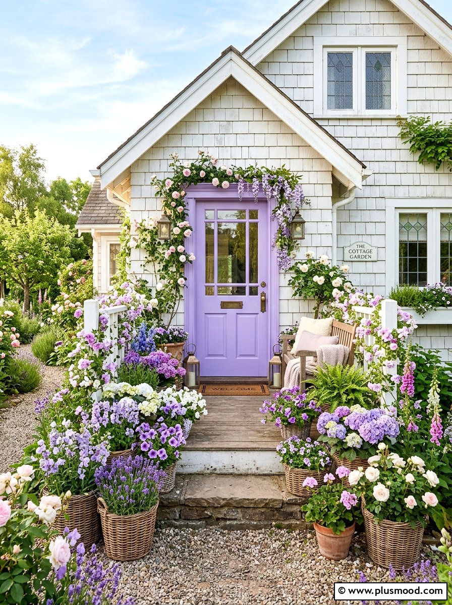 Lavender Front Door - 25 summer front door color ideas