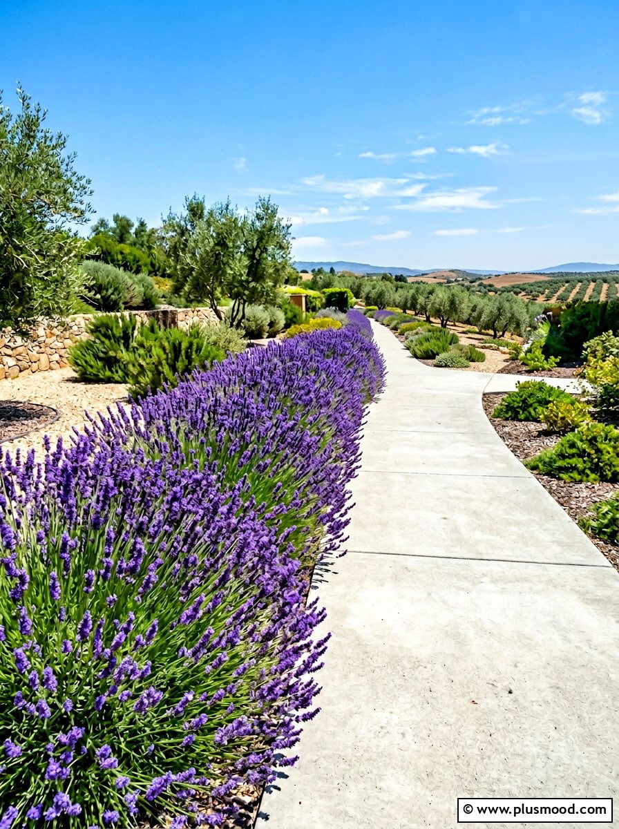 Lavender Hedge Border - 25 summer front yard makeover ideas