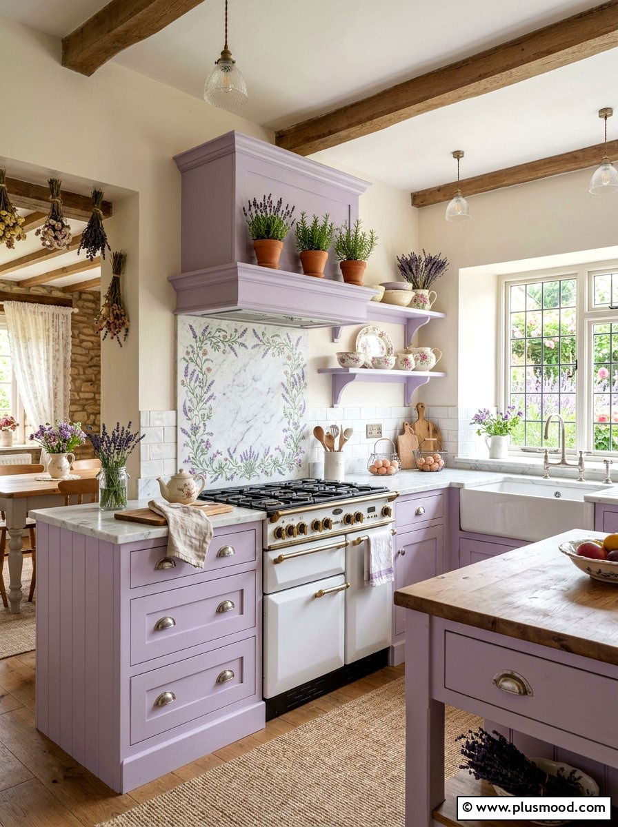 Lavender Kitchen - 25 summer kitchen color ideas