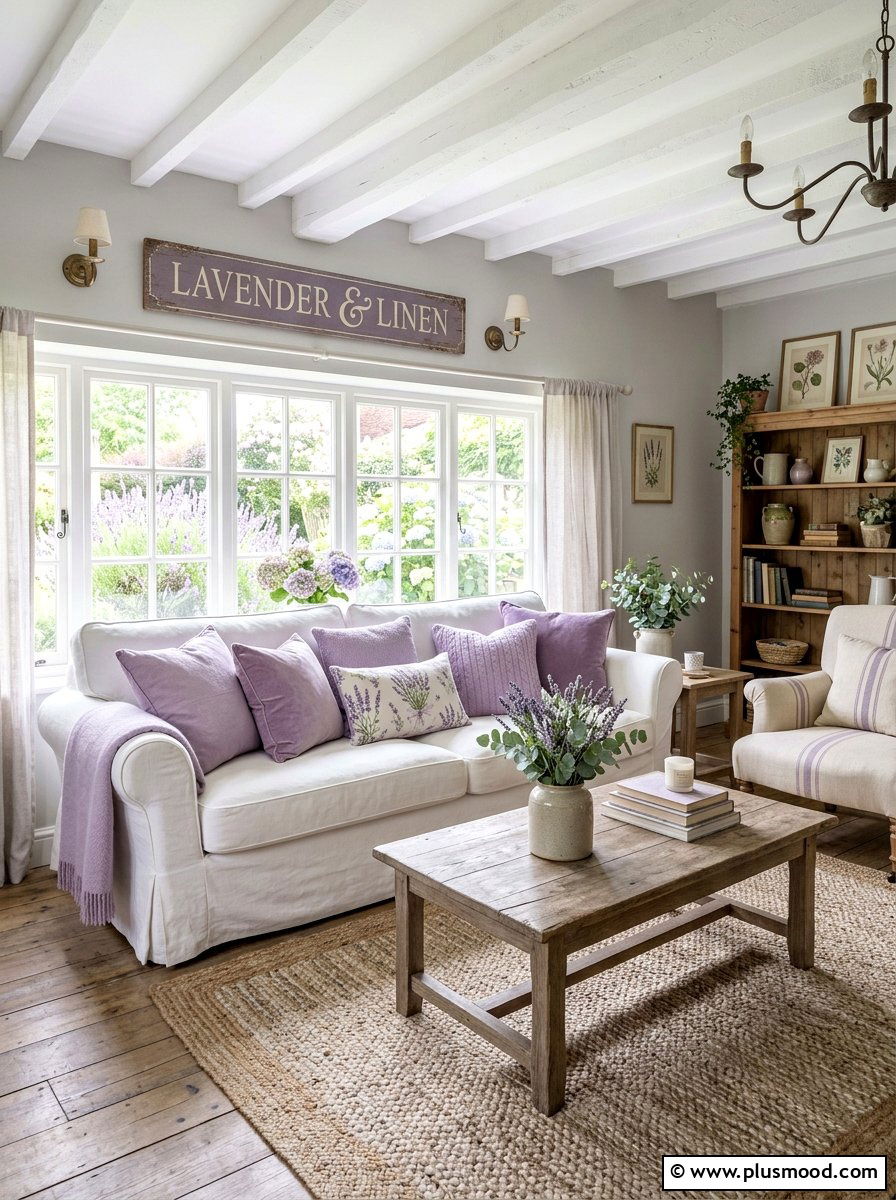 Lavender Pastel Sofa Style - 25 summer sofa styling ideas