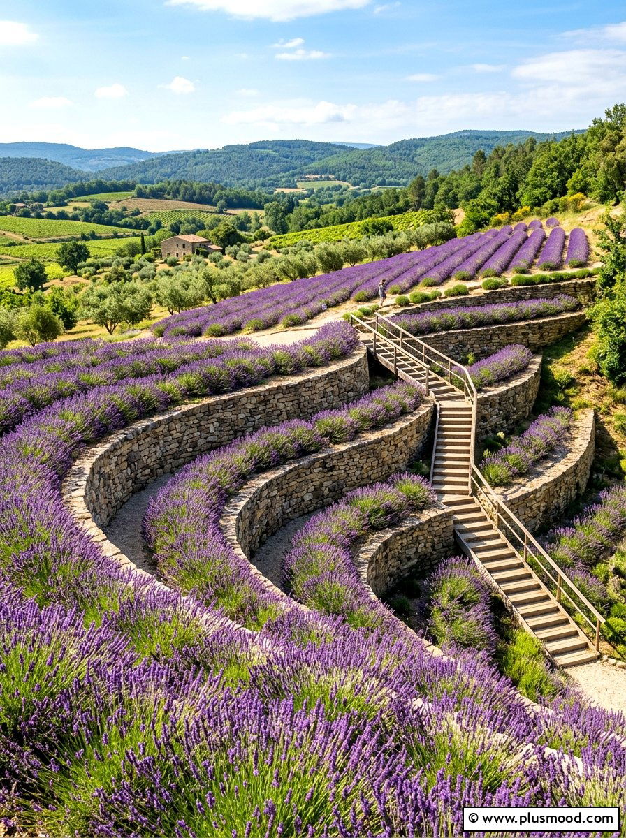 Lavender Terraced Garden - 25 summer lavender garden ideas