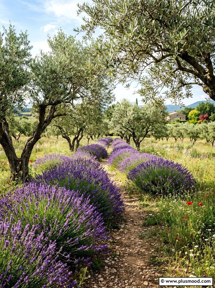 Lavender Underplanting Trees - 25 summer lavender garden ideas