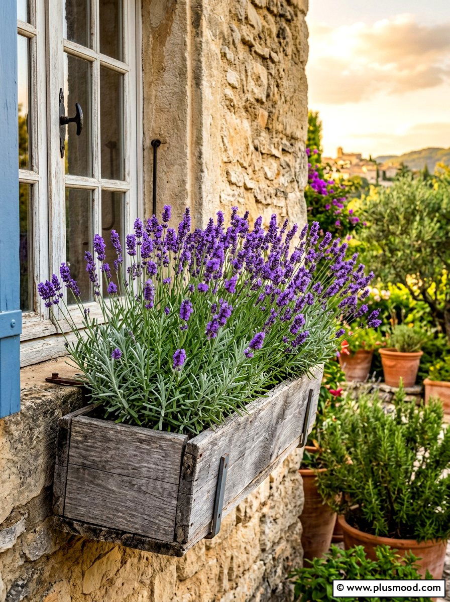 Lavender Window Box - 25 summer window box ideas for curb appeal