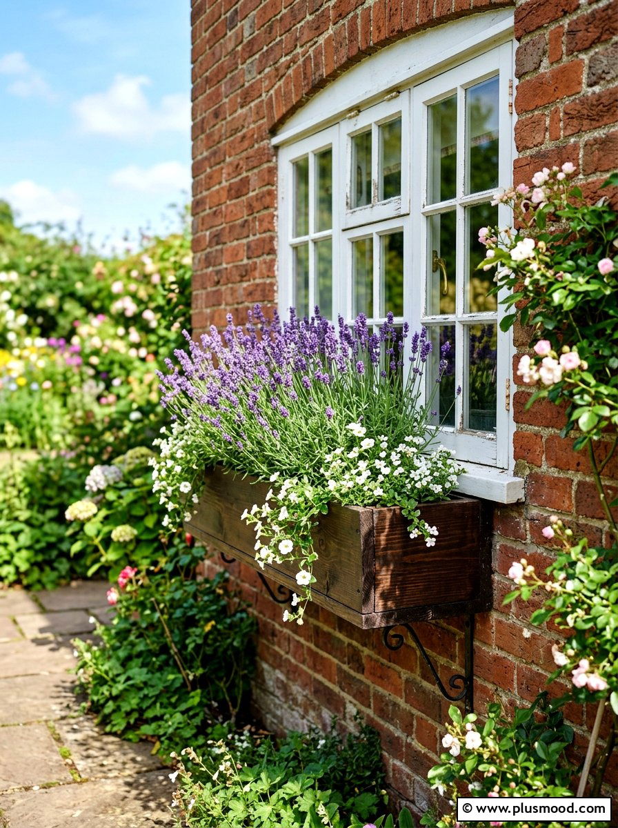 Lavender Window Box - 25 summer lavender garden ideas