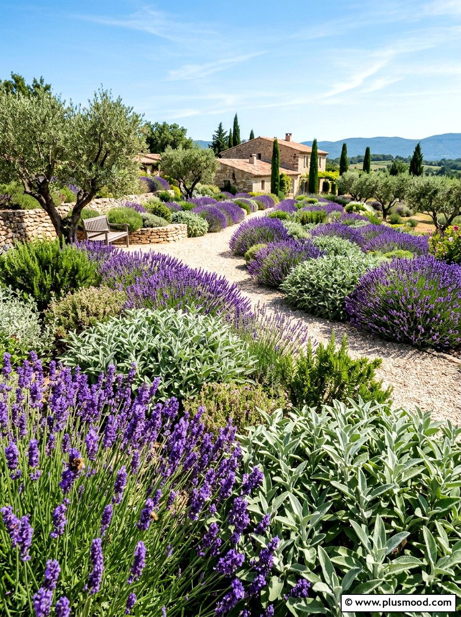 Lavender and sage garden - 25 summer garden color ideas