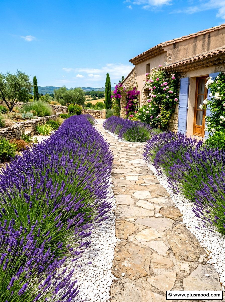 Lavender narrow flower bed - 25 summer narrow flower bed ideas