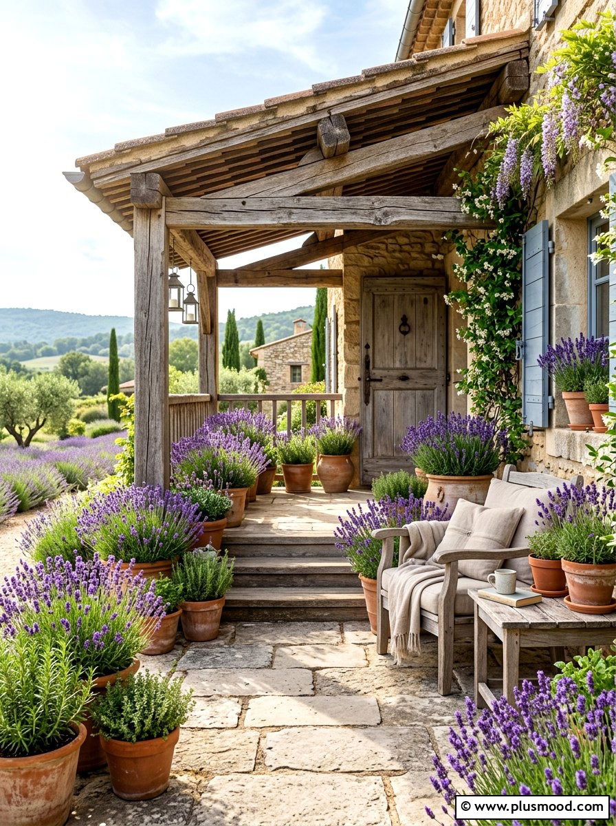 Lavender plant front porch - 25 summer elegant front porch ideas