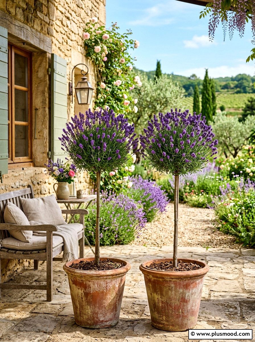 Lavender topiary plants