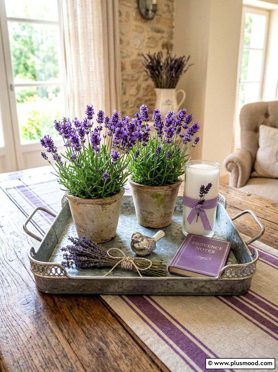 Lavender tray decor - 25 summer tray decor ideas for living room