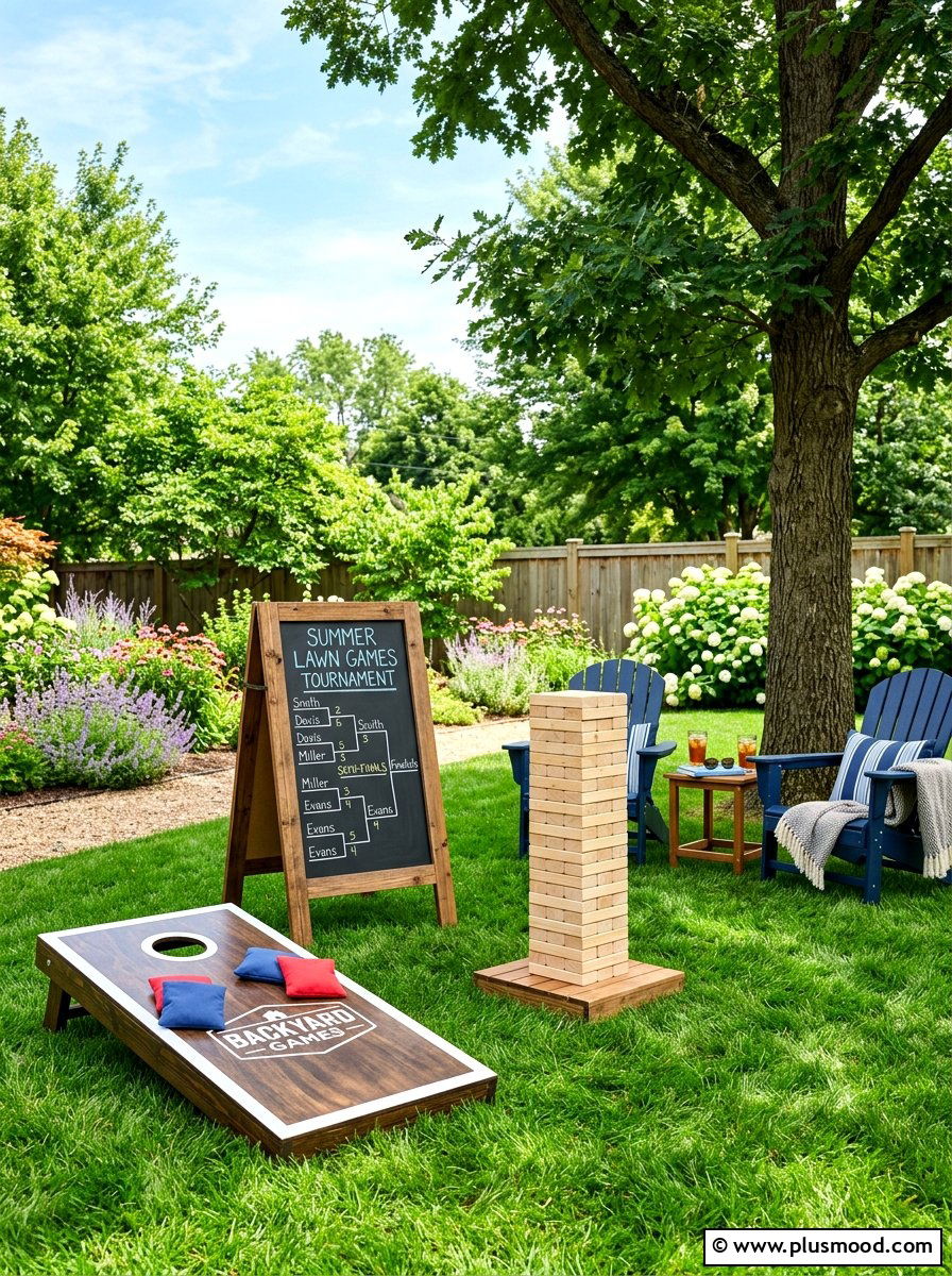 Lawn Game Station - 25 summer backyard party ideas