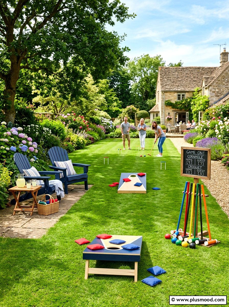 Lawn games garden setup - 25 summer garden party ideas