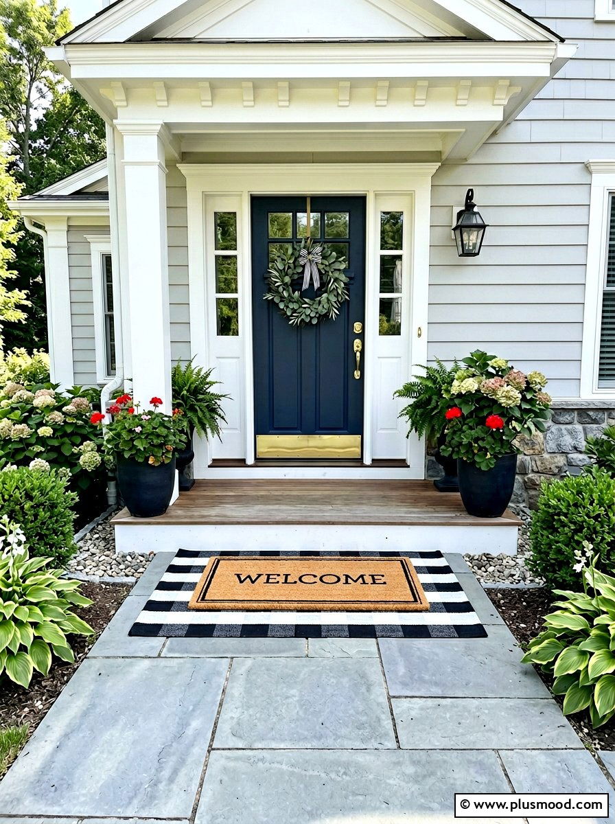 Layered Doormat Entryway - 25 late summer curb appeal ideas