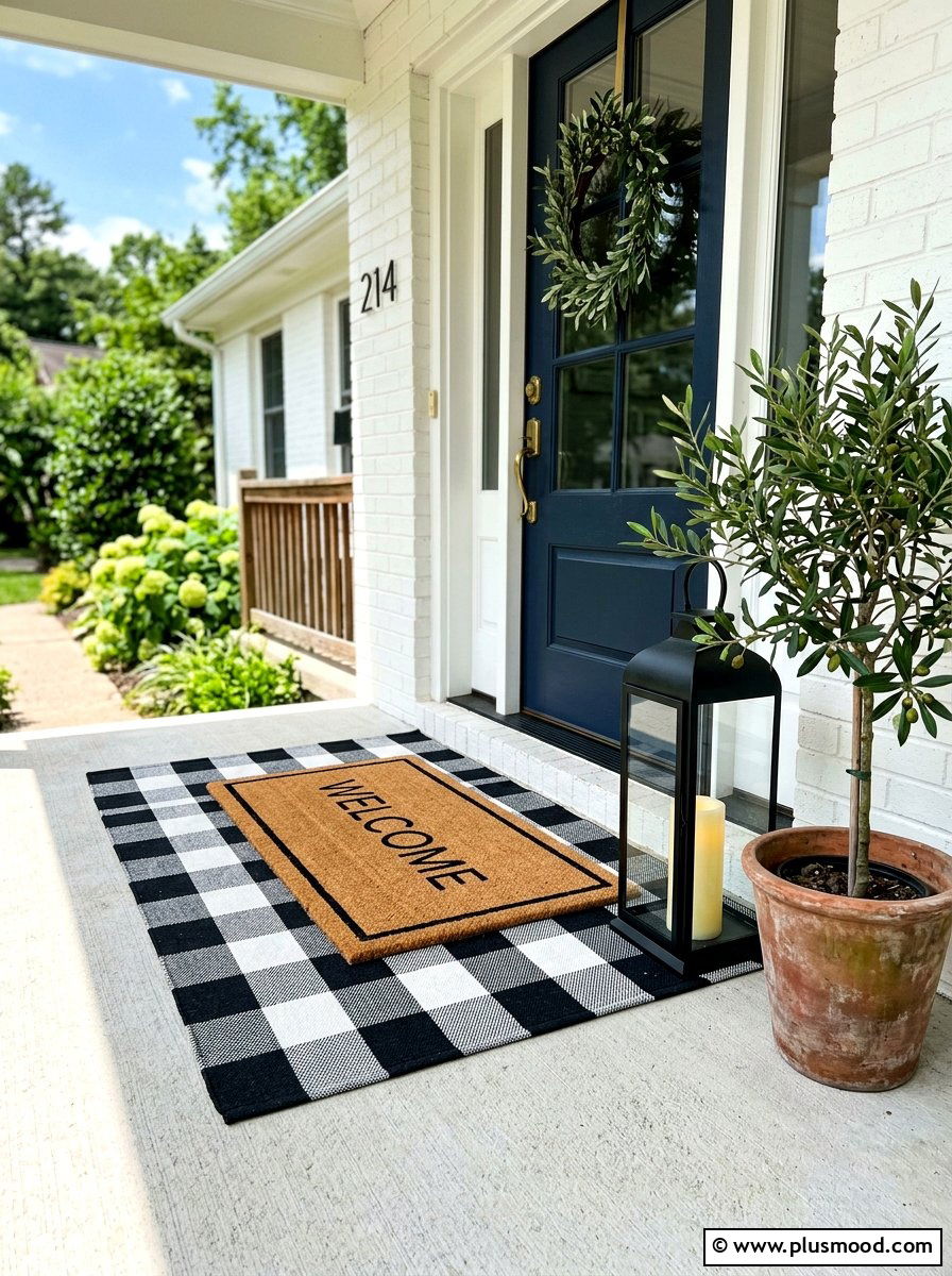 Layered Doormat Set - 25 summer front door decor ideas