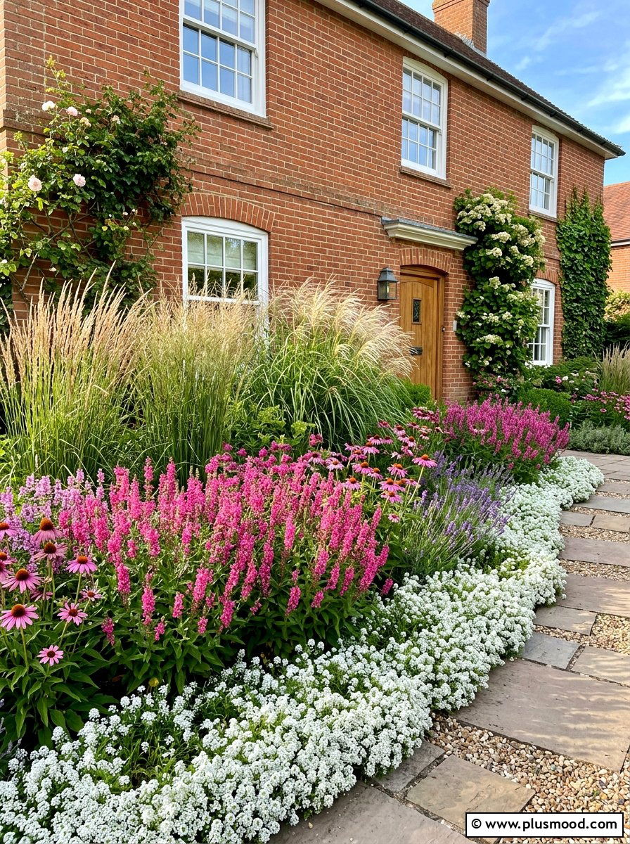 25 Summer Flower Bed Ideas for Front Yard Curb Appeal
