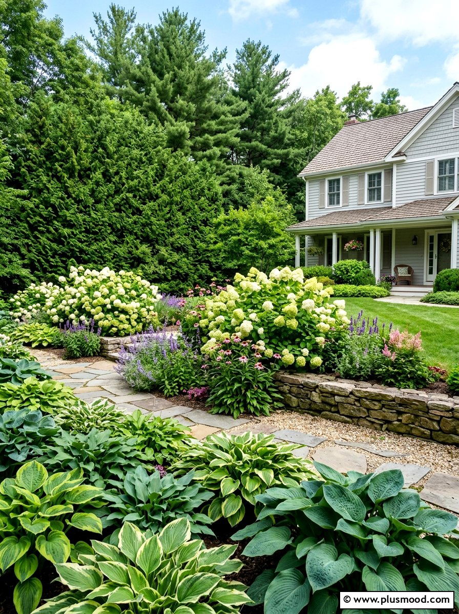 Layered Garden - 25 summer front yard landscaping ideas
