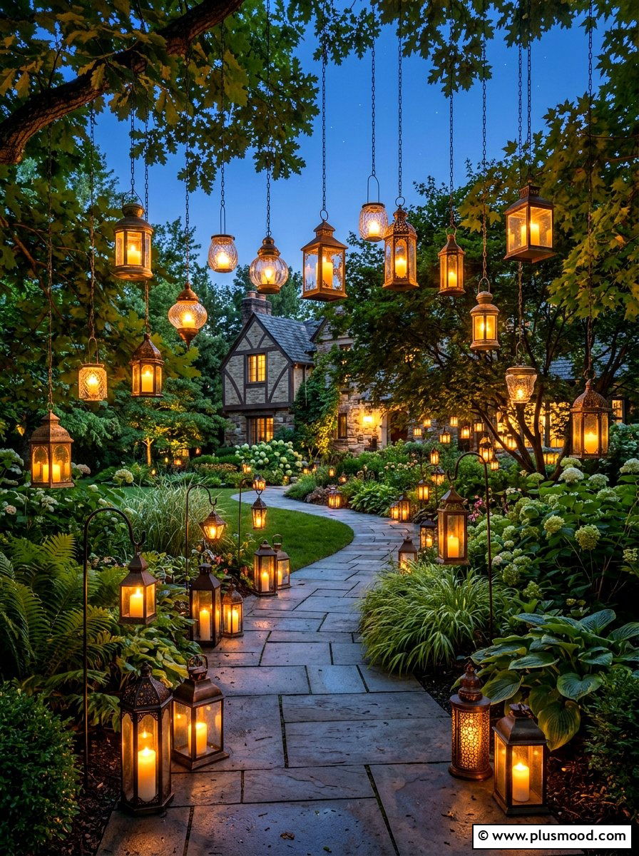 Layered Lantern Lighting - 25 simple summer patio ideas