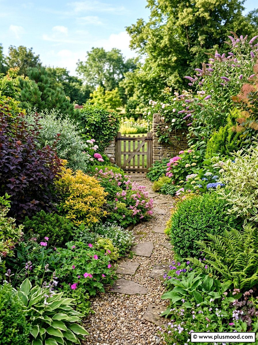Layered Mixed Shrubs - 25 small backyard ideas for privacy