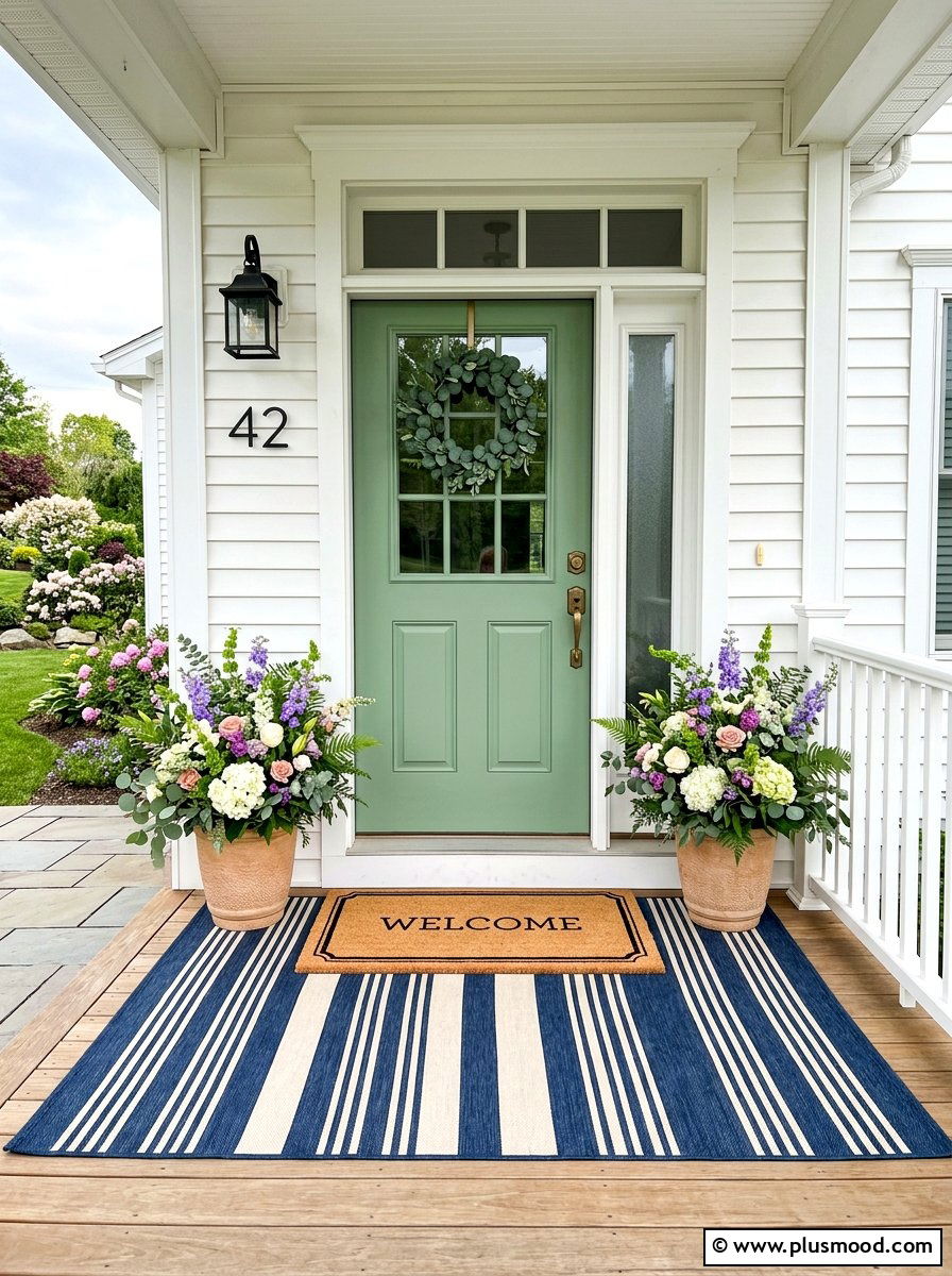 Layered Porch Rug Set - 25 summer front porch mat ideas