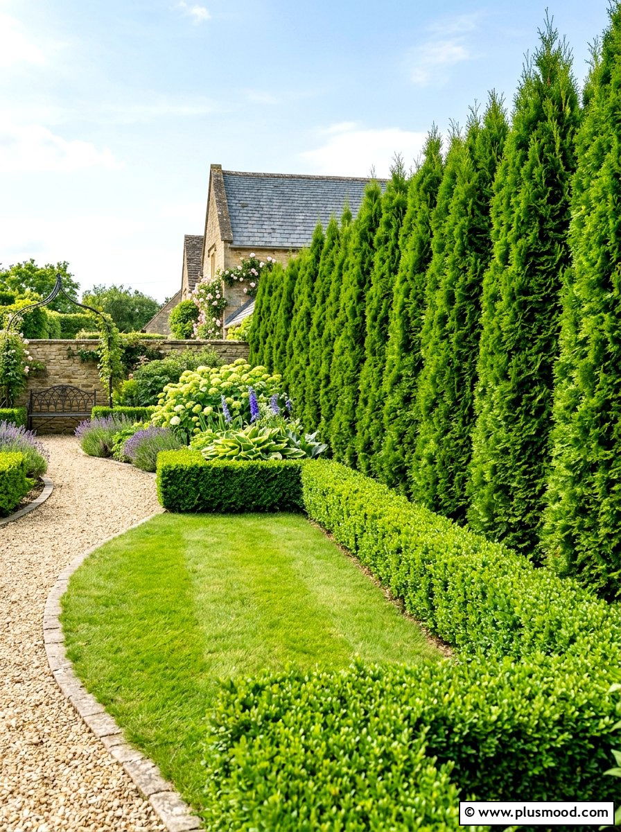 Layered Tall Shrubs - 25 small backyard ideas with shade