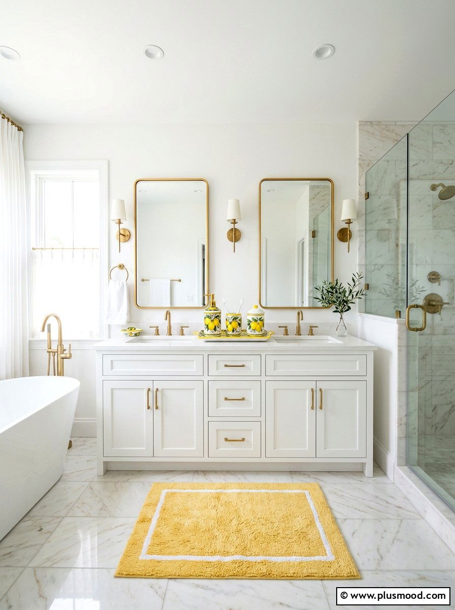 Lemon Bathroom Accessory Set - 25 summer decor ideas with lemons