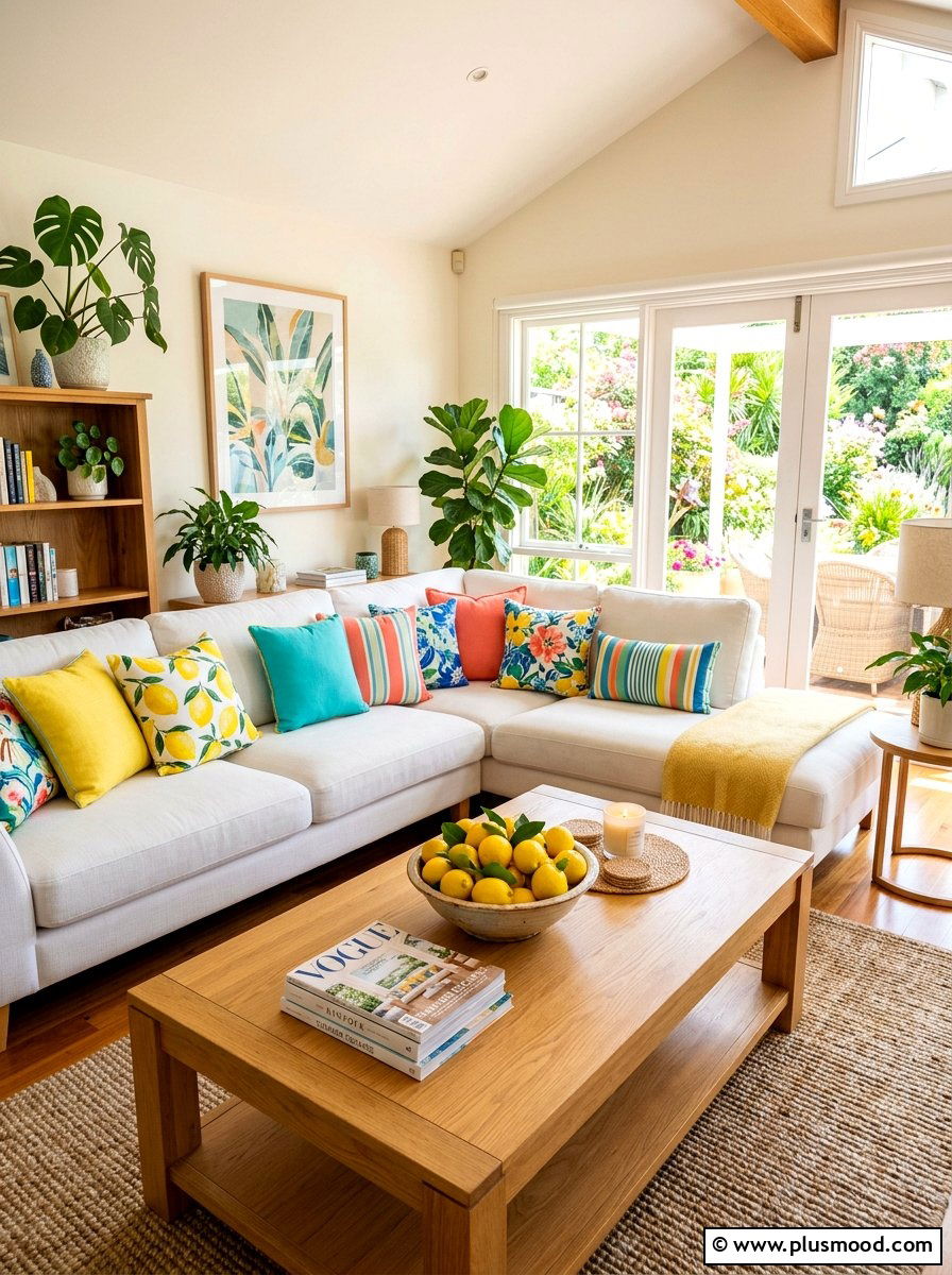 Lemon Bowl Centerpiece - 25 summer coffee table styling ideas for living room