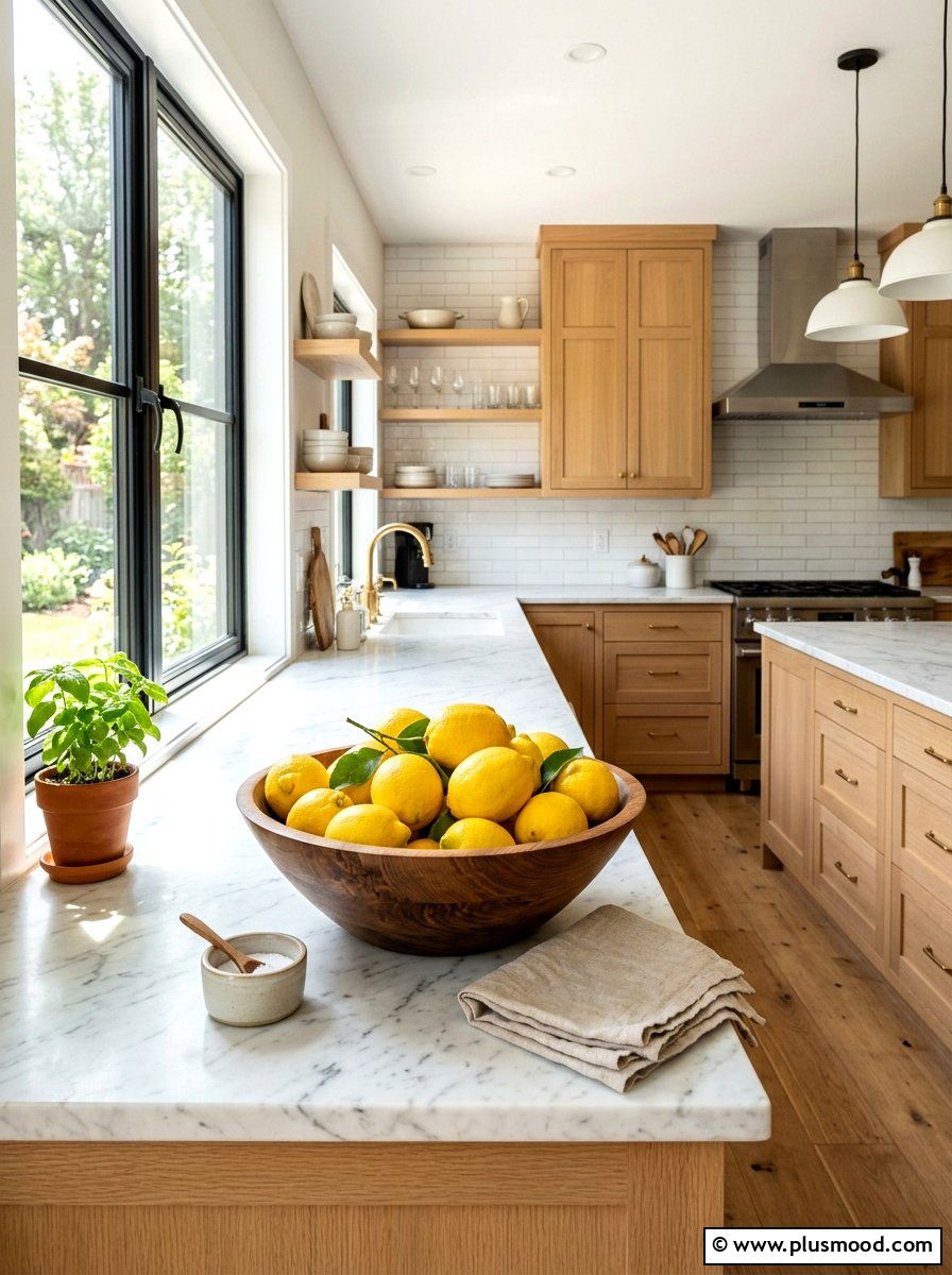 Lemon Bowl For Kitchen - 25 summer kitchen counter decor ideas