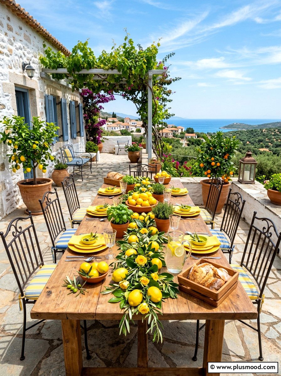 Lemon Citrus Table - 25 summer tablescape ideas