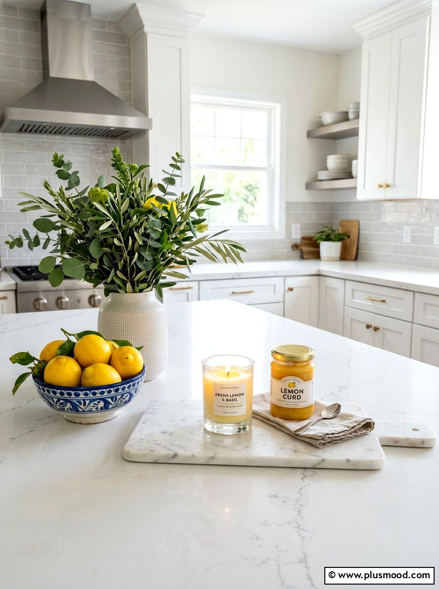 Lemon Countertop Styling - 25 late summer lemon decor ideas