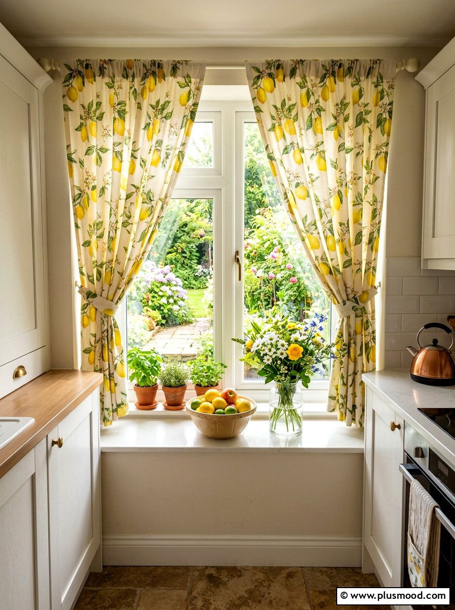 Lemon Curtains Kitchen Window - 25 summer decor ideas with lemons