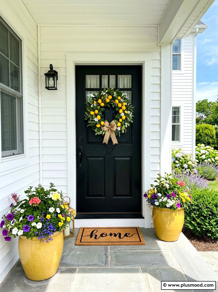 Lemon Decor Black Front Door - 25 summer black front door ideas