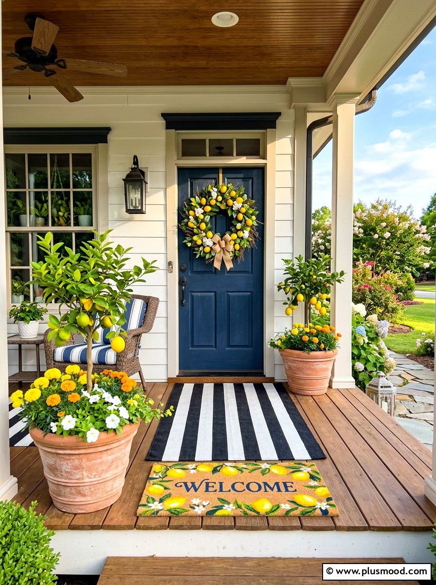 Lemon Front Porch - 25 late summer lemon decor ideas