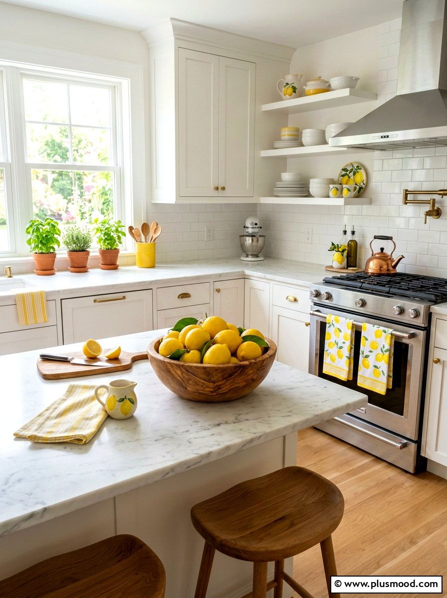 Lemon Kitchen Accents - 25 beautiful summer home decor ideas