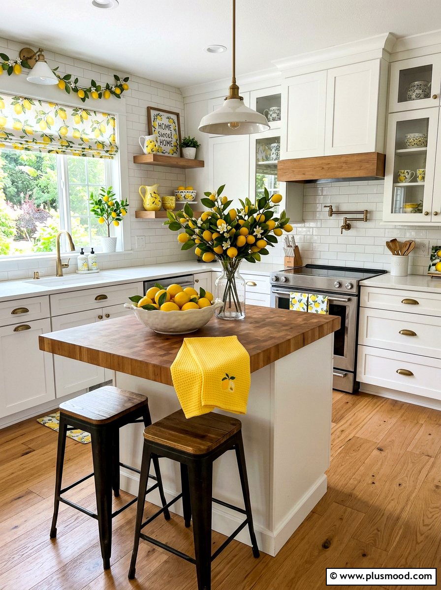 Lemon Kitchen Decor - 25 summer farmhouse decor ideas