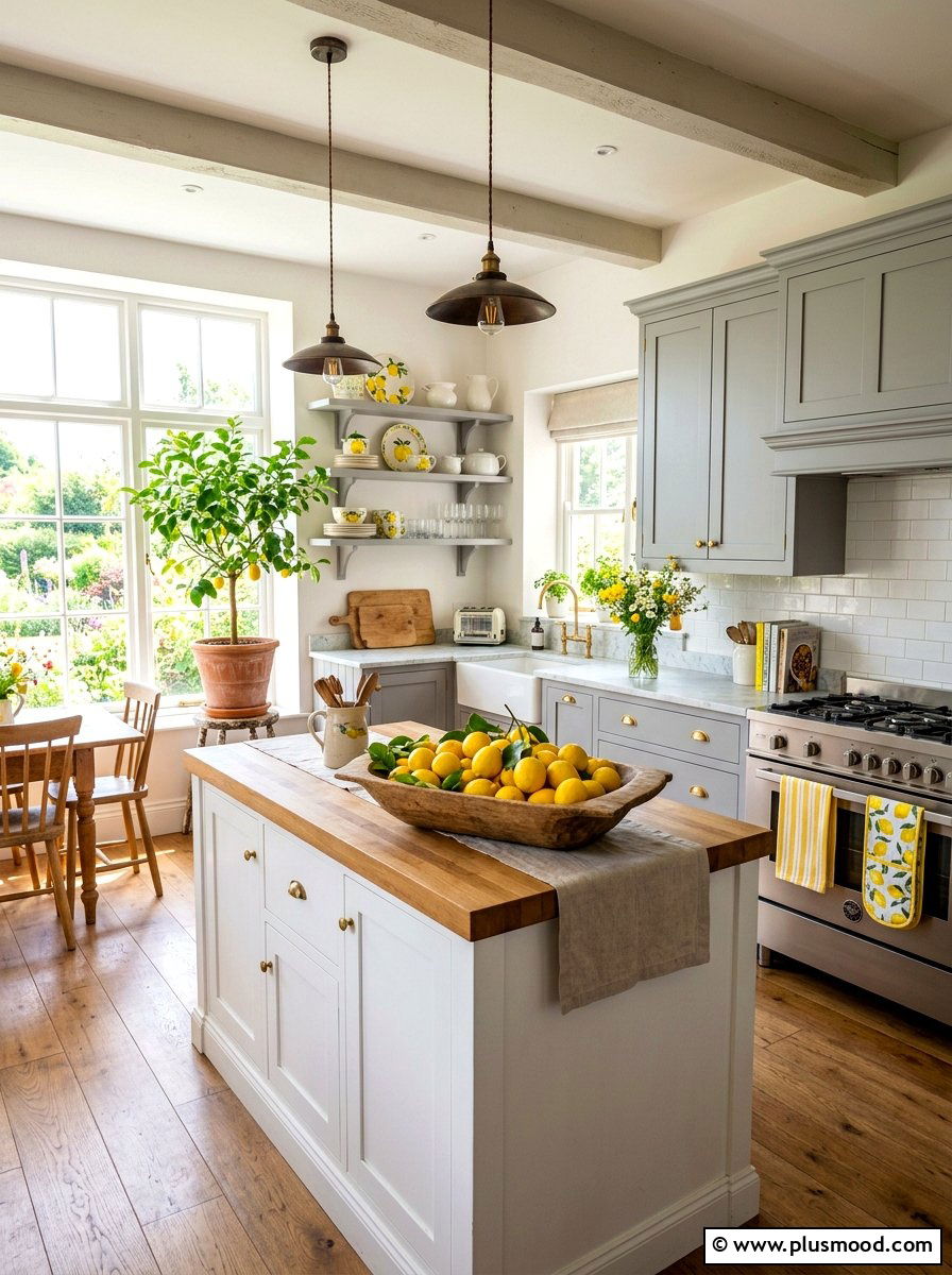 Lemon Kitchen Decor - 25 summer farmhouse kitchen ideas