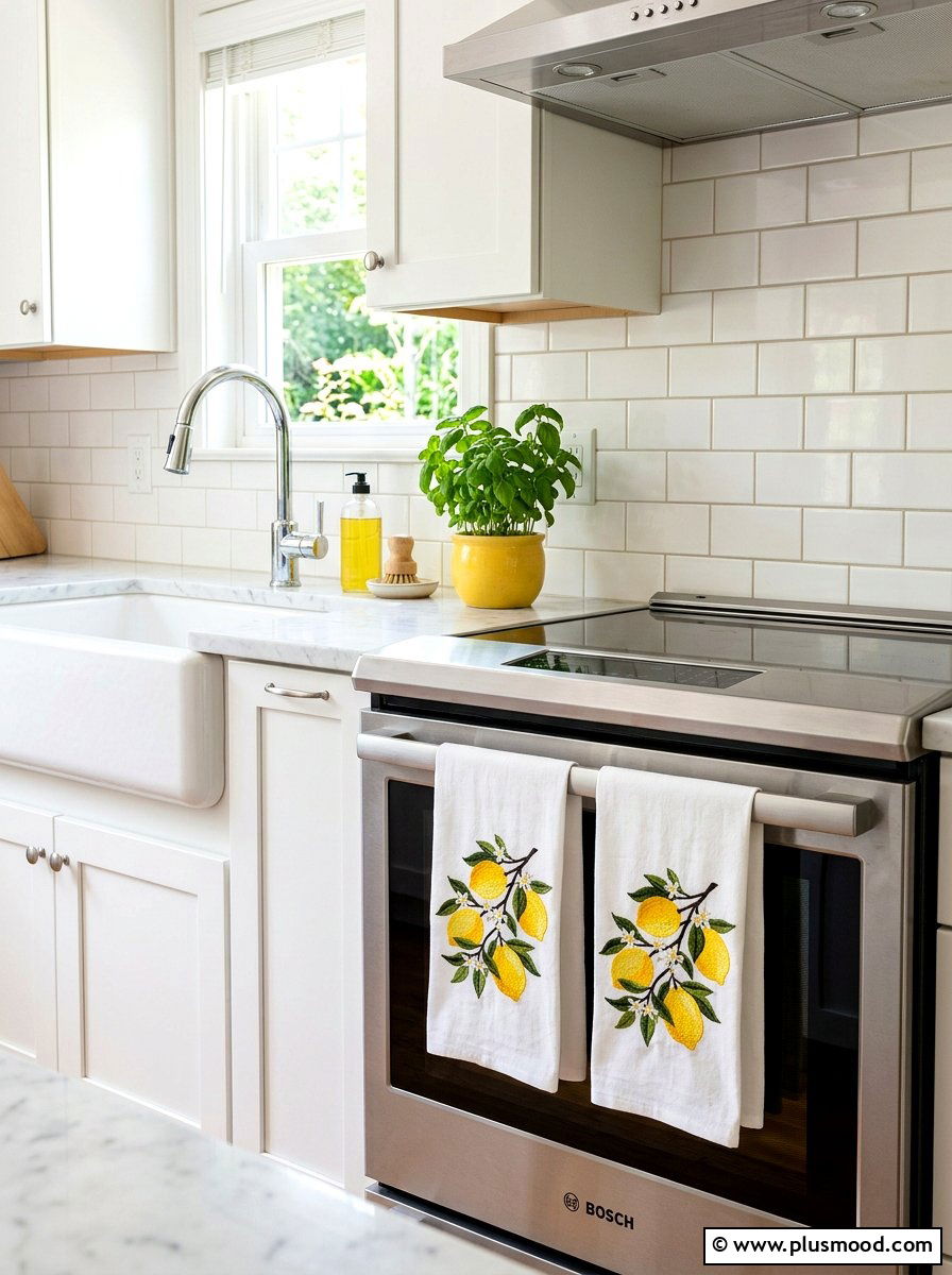 Lemon Kitchen Hand Towel - 25 summer decor ideas with lemons