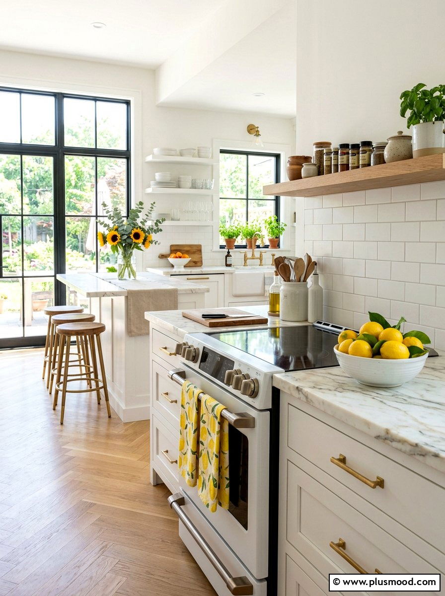 Lemon Kitchen Linens - 25 summer kitchen accessories ideas