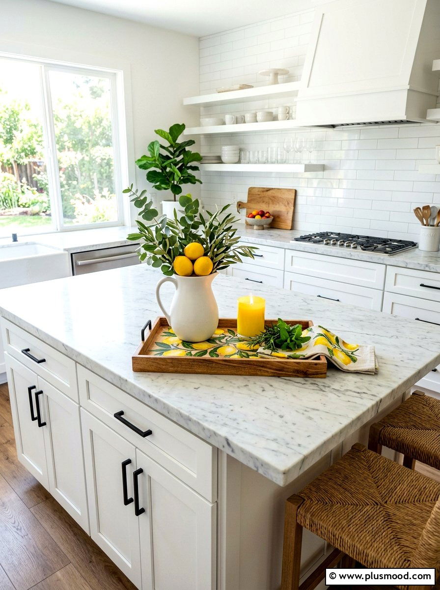Lemon Kitchen Tray - 25 summer kitchen tray decor ideas