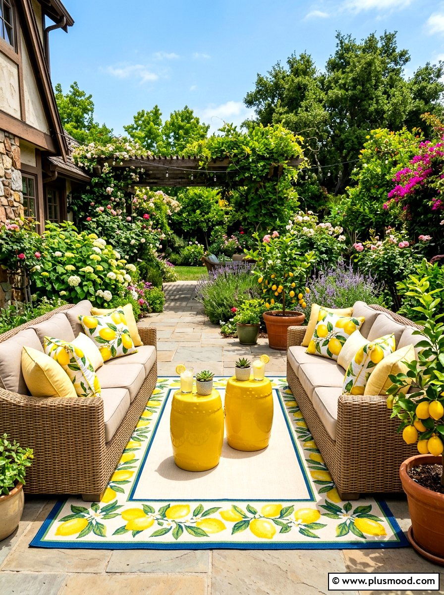 Lemon Outdoor Patio Furniture - 25 summer lemon theme decor ideas