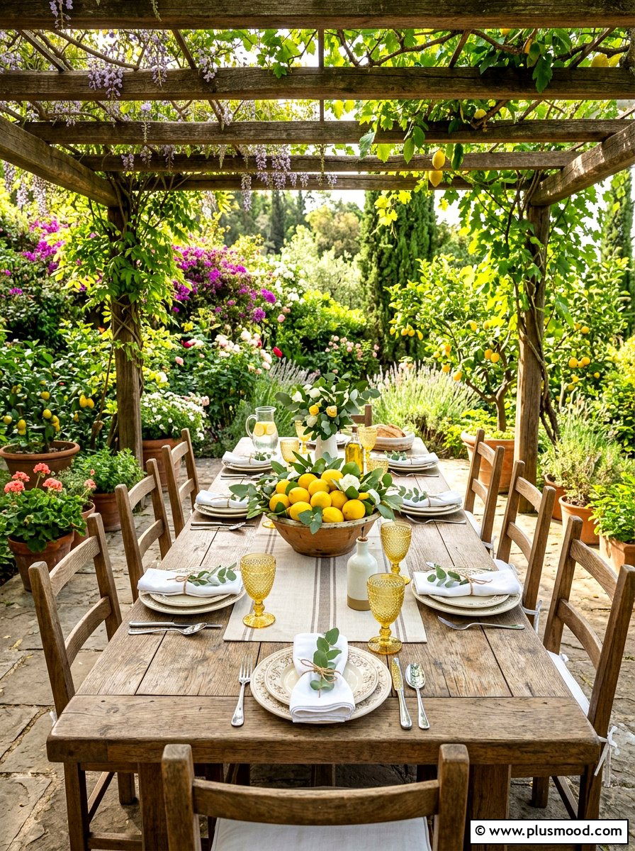 Lemon Outdoor Table - 25 summer outdoor table decor ideas