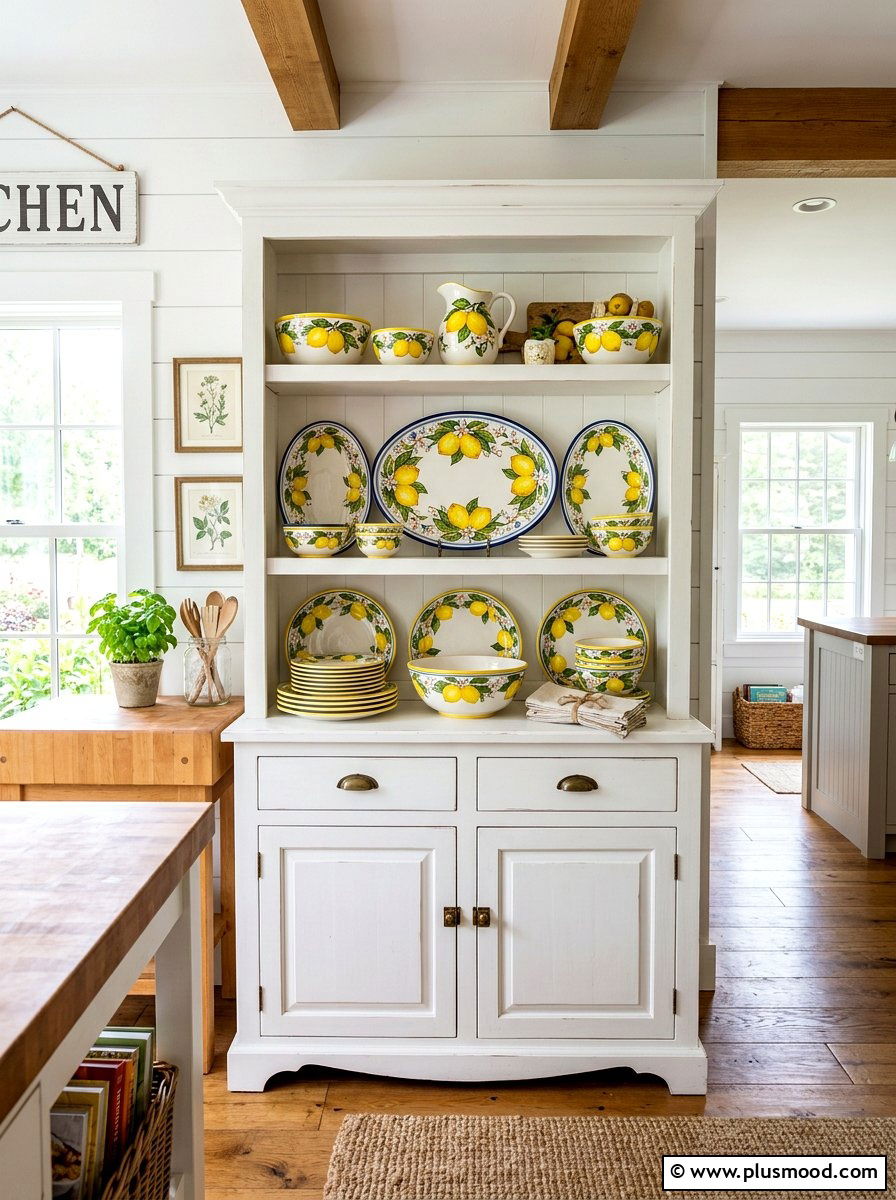 Lemon Serving Platter Hutch - 25 summer decor ideas with lemons