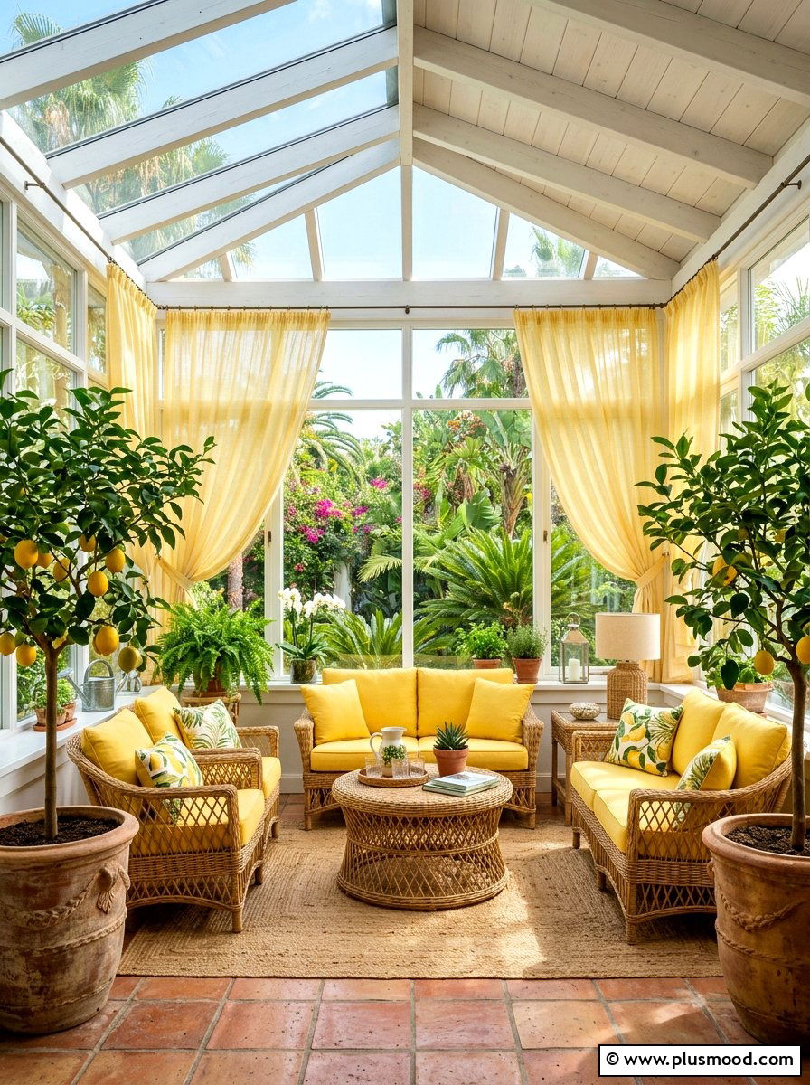 Lemon Sunroom - 25 late summer lemon decor ideas