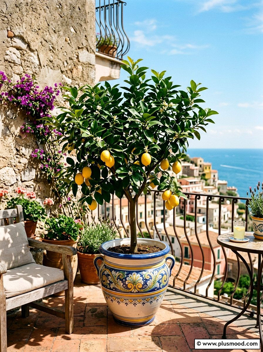 Lemon Tree Container - 25 summer balcony planter ideas